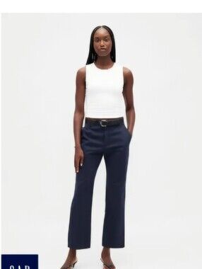 Mid Rise Downtown Khakis Navy Blue Night